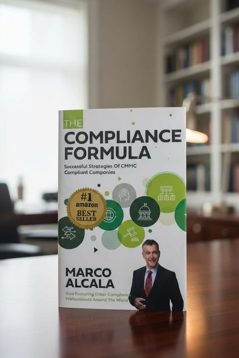 The Compliance Formula by Marco Alcala — #1 Amazon best-seller. Successful Strategies Of CMMC Compliant Companies.